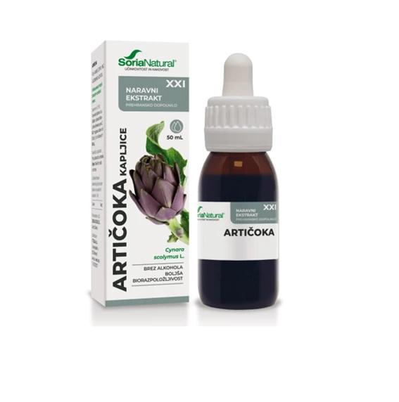 Soria Natural Artičoka brezalkoholne kapljice XXI, 50 ml