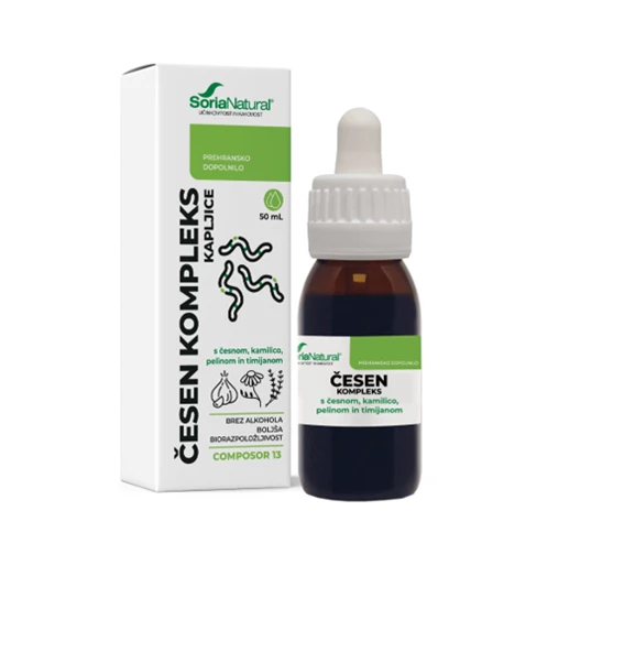 Soria Natural Česen kompleks brezalkoholne kapljice, 50 ml