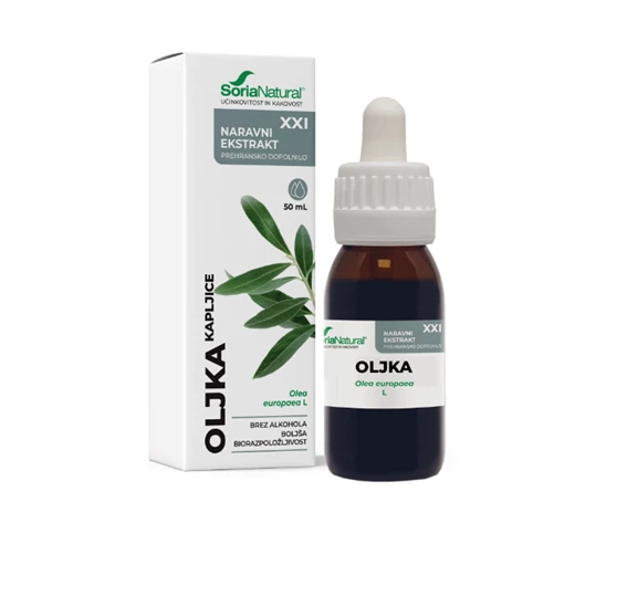 Soria Natural Oljka brezalkoholne kapljice XXI, 50 ml