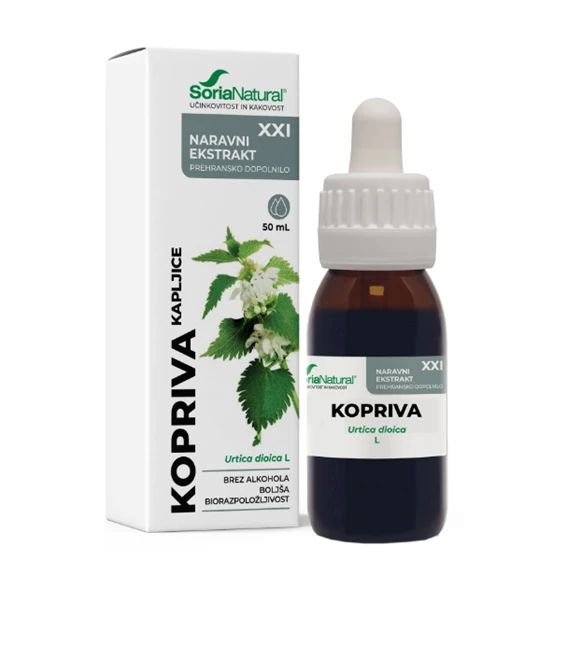 Soria Natural Kopriva brezalkoholne kapljice XXI, 50 ml