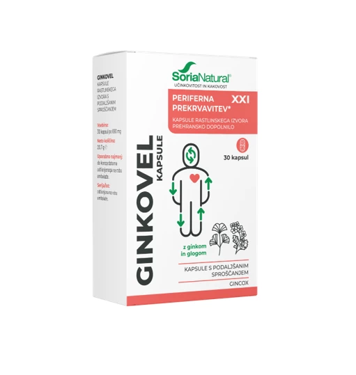Soria Natural Ginkovel XXI, 30 kapsul