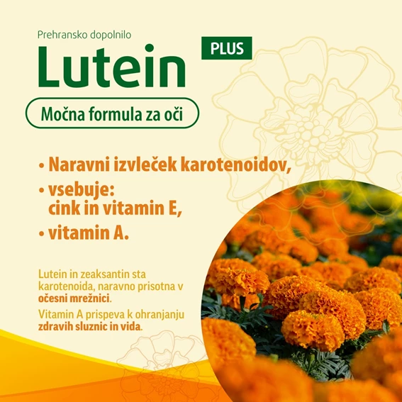 LUTEIN PLUS mehke kapsule, 60 kapsul