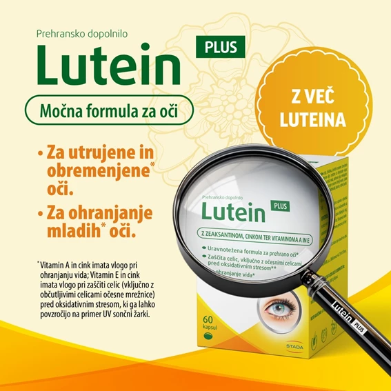 LUTEIN PLUS mehke kapsule, 60 kapsul
