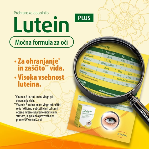 LUTEIN PLUS mehke kapsule, 60 kapsul