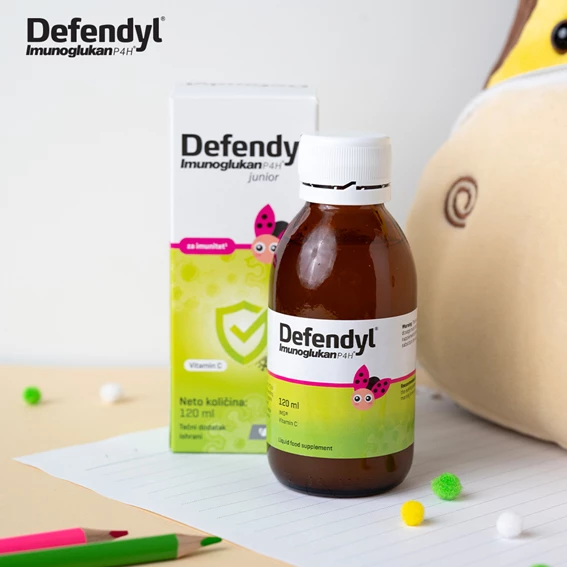 Defendyl Imunoglukan P4H junior, tekočina, 120 ml