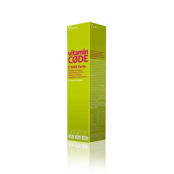 Yasenka vitamin c code 1000 forte šumeče tablete