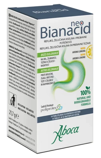 Neobianacid žvečljive tablete limona 14x