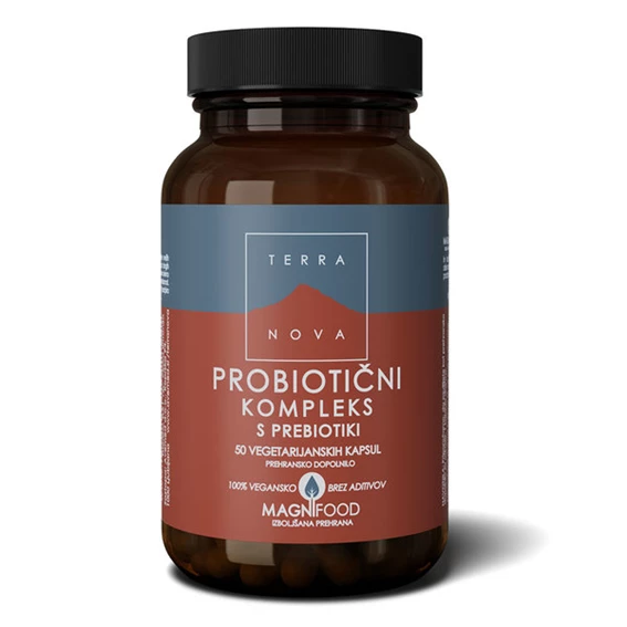 Terranova Probiotični kompleks s prebiotiki, 100 kapsul