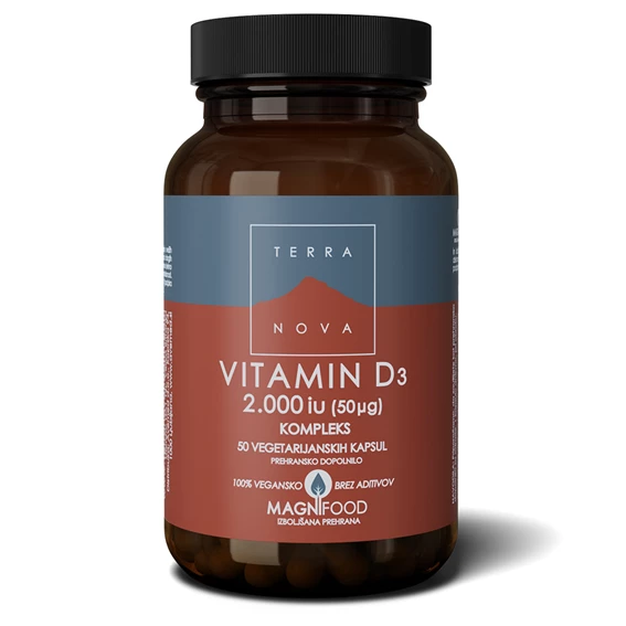 Terranova Vitamin D3 2000 IU, kompleks, 50 kapsul