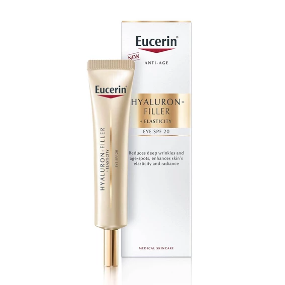 Eucerin Hyaluron-Filler + Elasticity krema za okrog oči ZF 15, 15 ml