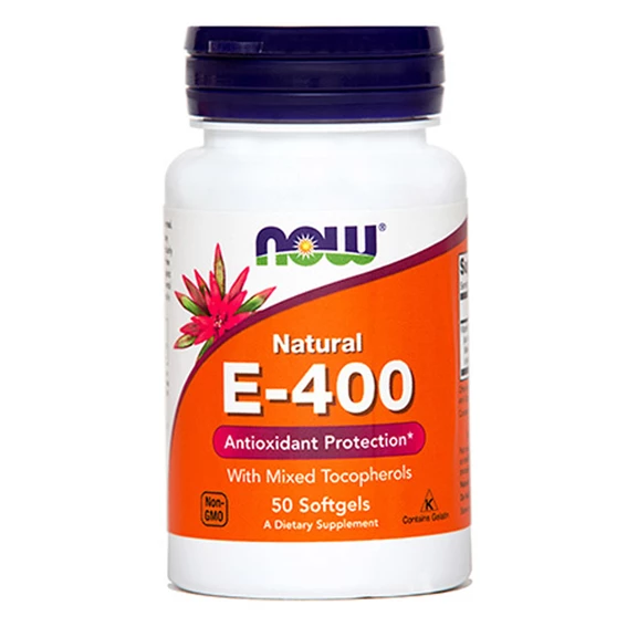 NOW Vitamin E 400 IE, 50 mehkih kapsul