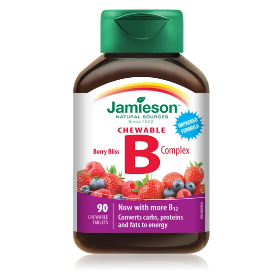  Jamieson B kompleks z okusom jagodičevja, 90 žvečljivih tablet