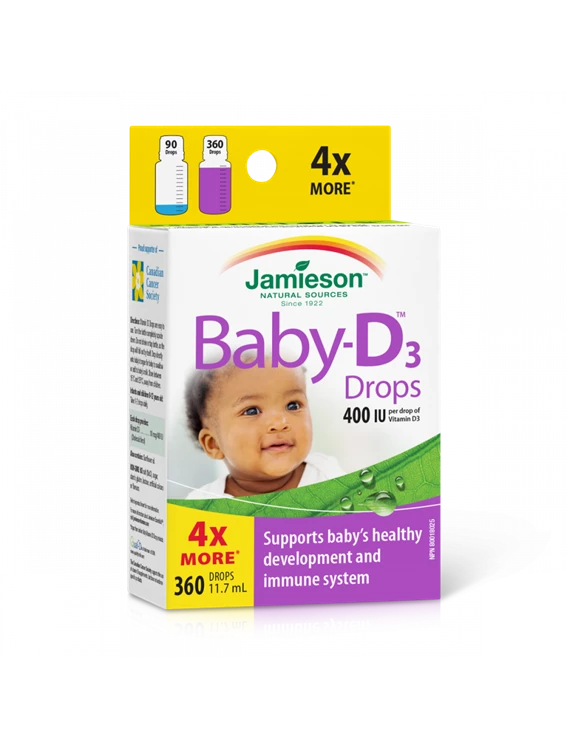Jamieson Baby-D Vitamin D3 za otroke 400 IE,360 kapljic