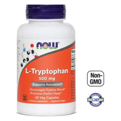 NOW L-triptofan 500 mg, 60 kapsul