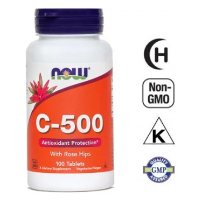 NOW Vitamin C 500 mg, 100 tablet