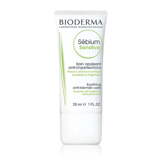 Bioderma Sébium Sensitive  nega za občutljivo, k aknam nagnjeno kožo, 30 ml 