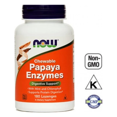 NOW Papaja encimi, 180 pastil