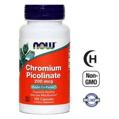 NOW Kromov pikolinat 200 µg, 100 kapsul