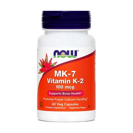 NOW Vitamin K2 (MK7) 100 µg, 60 kapsul