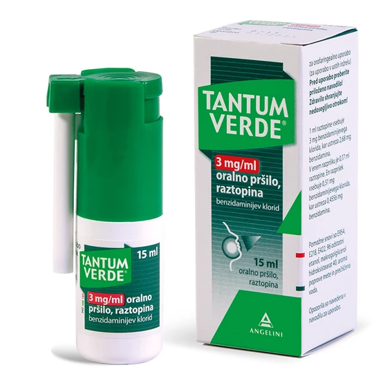 Tantum Verde 3 mg/ml oralno pršilo - raztopina, 15 ml