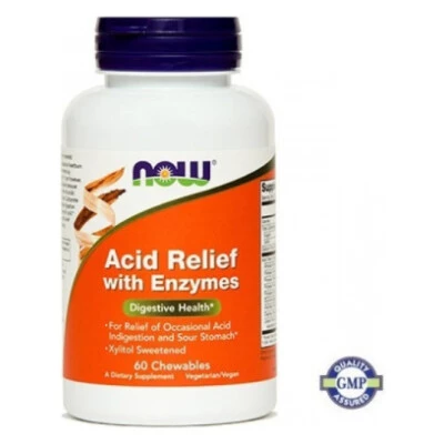 NOW Prebavni encimi, 60 žvečljivih tablet