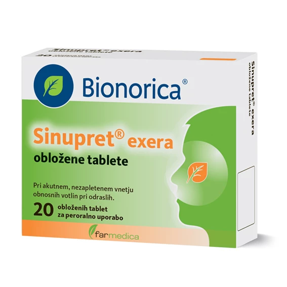 Sinupret Exera, 20 obloženih tablet