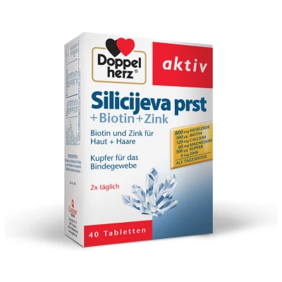  Doppelherz Aktiv Silicijeva prst + biotin + cink, 40 tablet