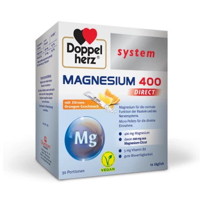 Doppelherz System MAGNEZIJ 400 DIREKT, 30 vrečk