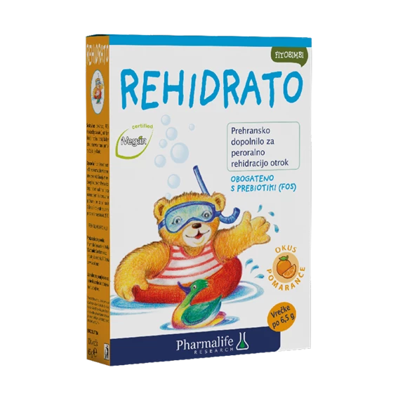  Fitobimbi Rehidrato prašek (okus pomaranča), 10 vrečk po 6,5 g