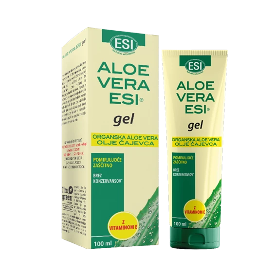 Esi Aloe vera gel z oljem čajevca in vitaminom E, 100 mL