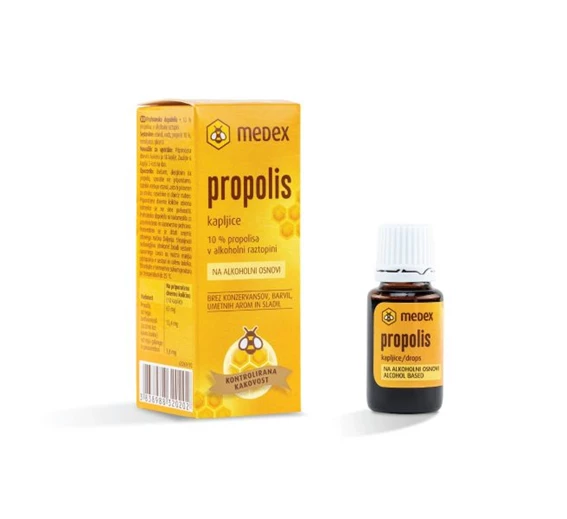 Propolis kapljice na alkoholni osnovi Medex, 15 m