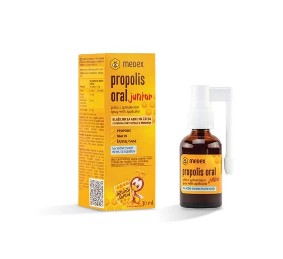Propolis oral junior na vodni osnovi, pršilo z aplikatorjem Medex, 30 ml