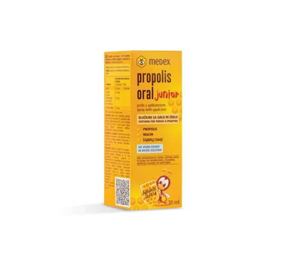 Propolis oral junior na vodni osnovi, pršilo z aplikatorjem Medex, 30 ml