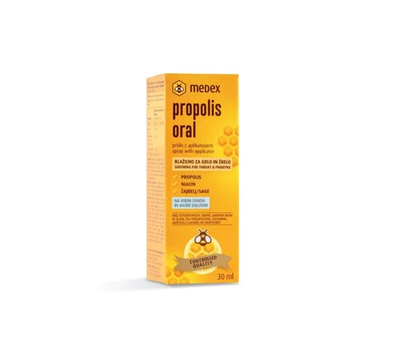  Propolis oral na vodni osnovi, pršilo z aplikatorjem Medex, 30 ml