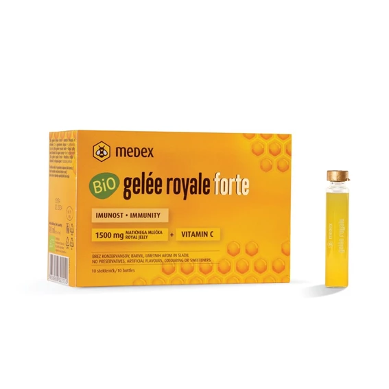 Bio gelee royale forte raztopina Medex , 10 stekleničk po 9 mL
