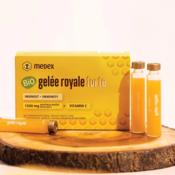 Bio gelee royale forte raztopina Medex , 10 stekleničk po 9 mL