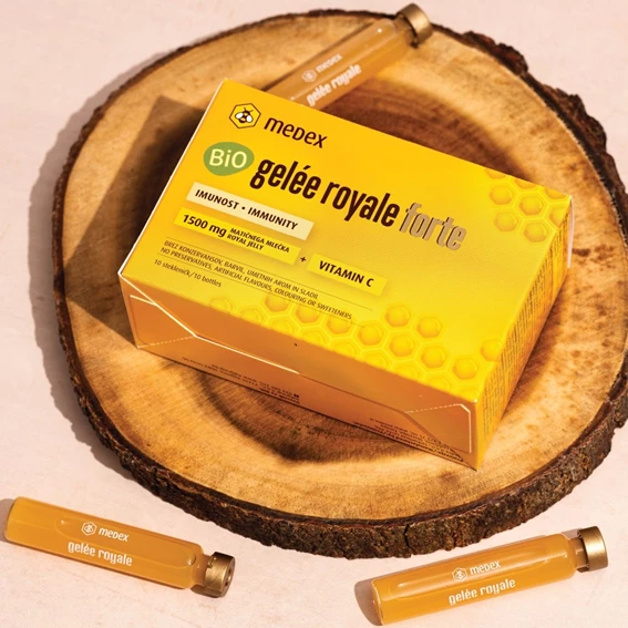 Bio gelee royale forte raztopina Medex , 10 stekleničk po 9 mL
