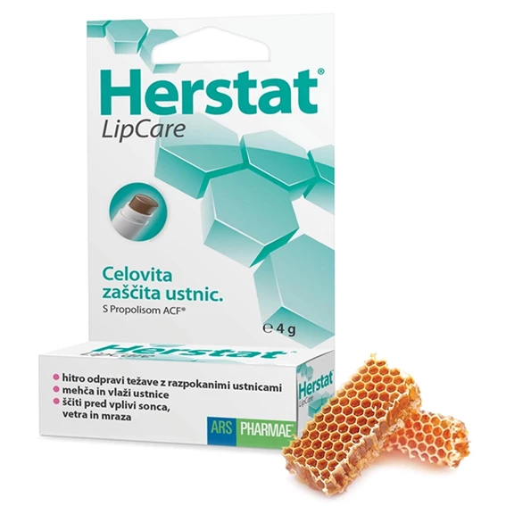 Herstat LipCare balzam za zaščito ustnic, 3 g
