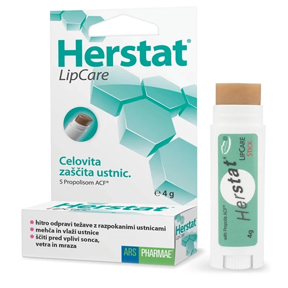 Herstat LipCare balzam za zaščito ustnic, 3 g