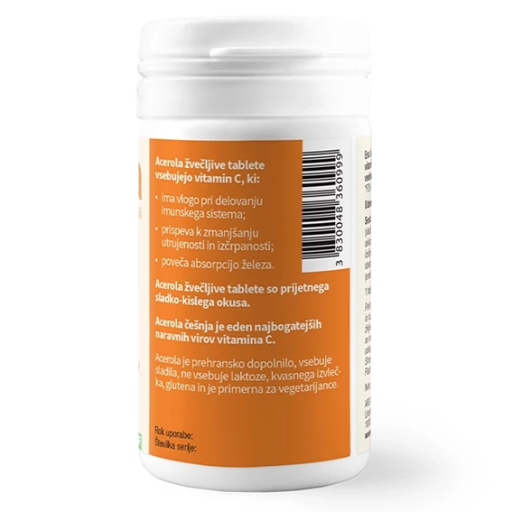 Acerola Vitamin C, 90 žvečljivih tablet