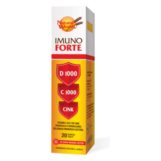  Natural Wealth Imuno Forte, 20 šumečih tablet