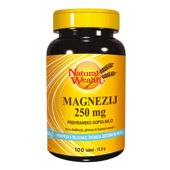 Natural Wealth Magnezij 250 mg, 100 tablet