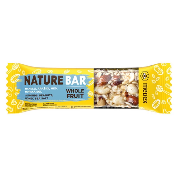 Nature bar ploščica - morska sol Medex, 40 g