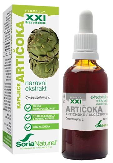 Soria Natural Artičoka brezalkoholne kapljice XXI, 50 ml
