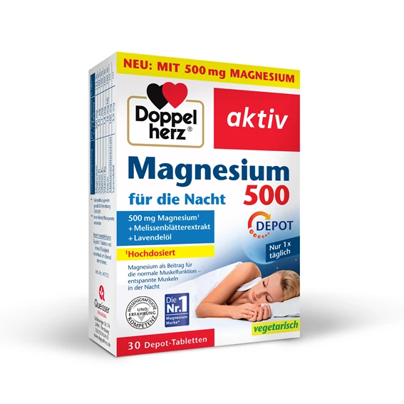 Doppelherz Aktiv Magnezij za noč 500 DEPO, 30 tablet