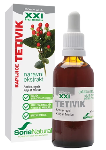 Soria Natural Tetivik brezalkoholne kapljice XXI, 50 ml