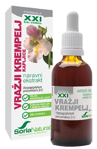 Soria Natural Vražji krempelj brezalkoholne kapljice XXI, 50 ml