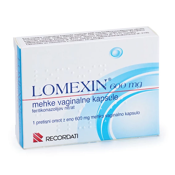  Lomexin 600 mg mehke vaginalne kapsule, 1 vaginalna kapsula