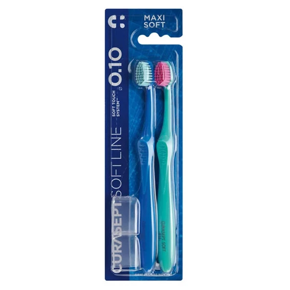 Curasept Softline Maxi Soft 0.10, zobna ščetka, 2 kosa