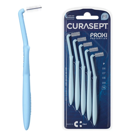 Curasept Proxi Prevention P11 Angle, medzobne ščetke - svetlo modre, 5 ščetk